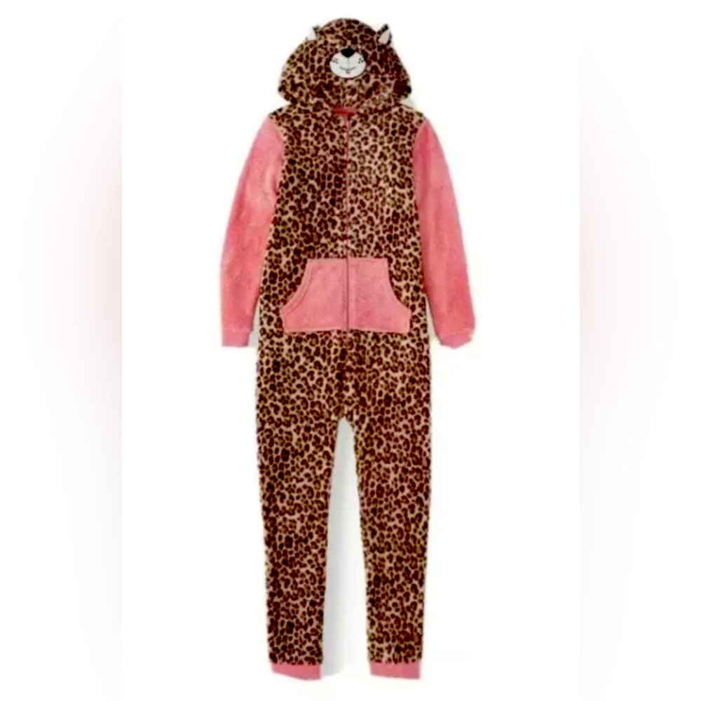 LITTLE GIRLS HOODED ONESIE PAJAMAS SIZE 4/5